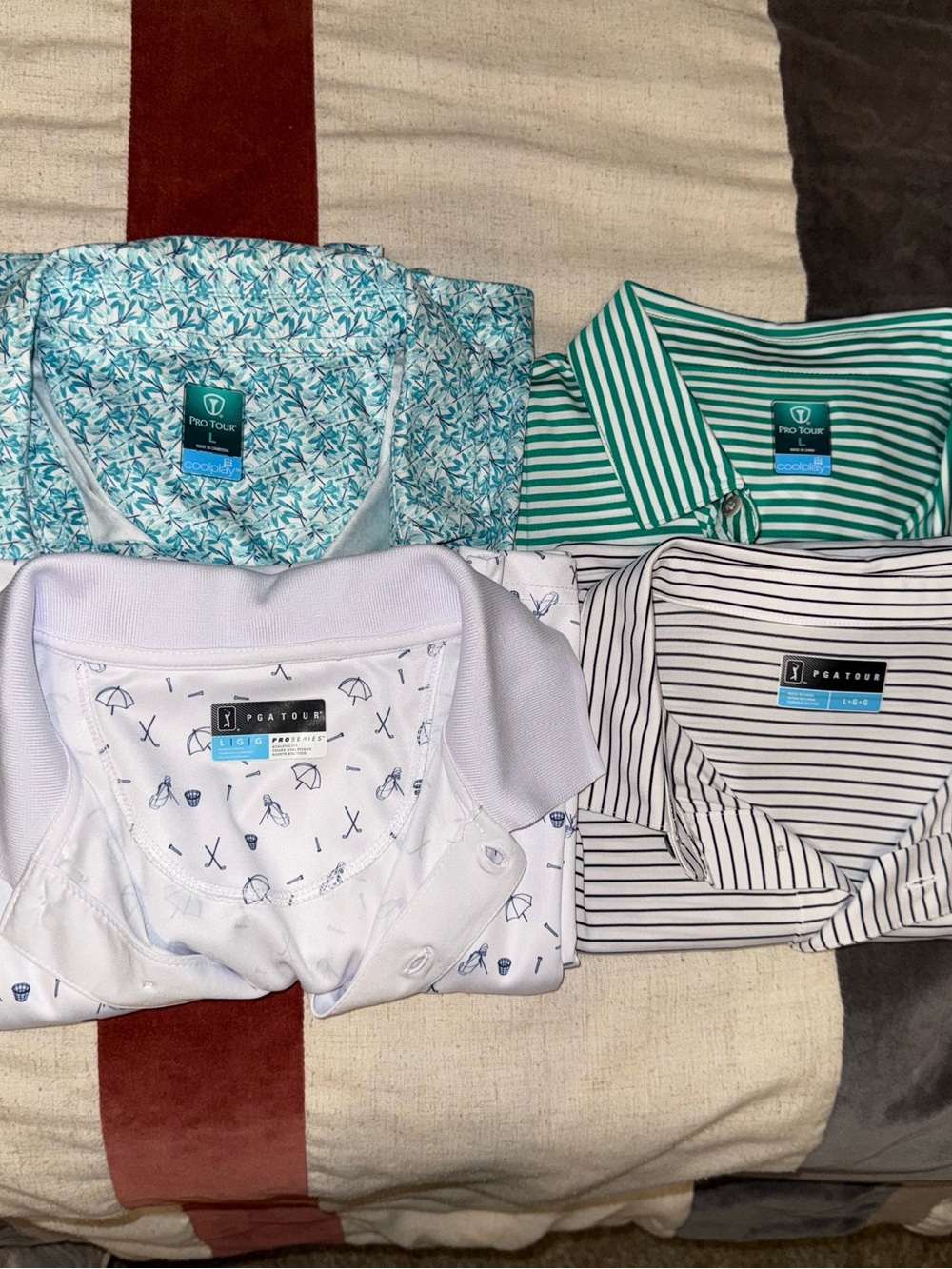 Assorted Patterned Performance Polo Bundle - Lightweight Comfort - Picture 5 of 5